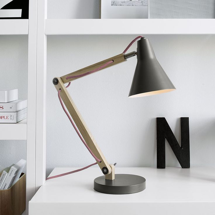 12 Bedside Table Lamps To Dress Up Your Bedroom | Rex Grey Desk lamp by Crate&Ba...