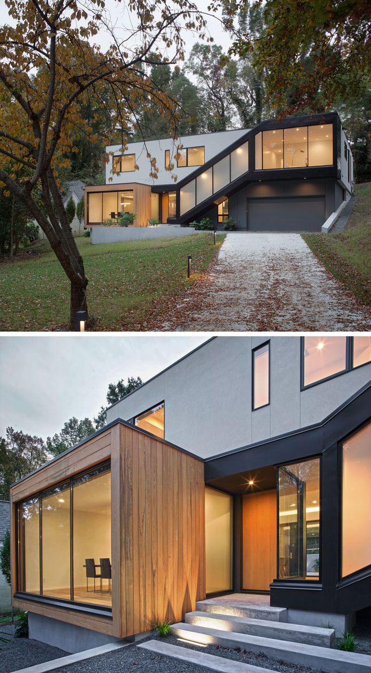 17 Inspiring Examples Of Exterior Uplighting On Houses // Lights built into the ...