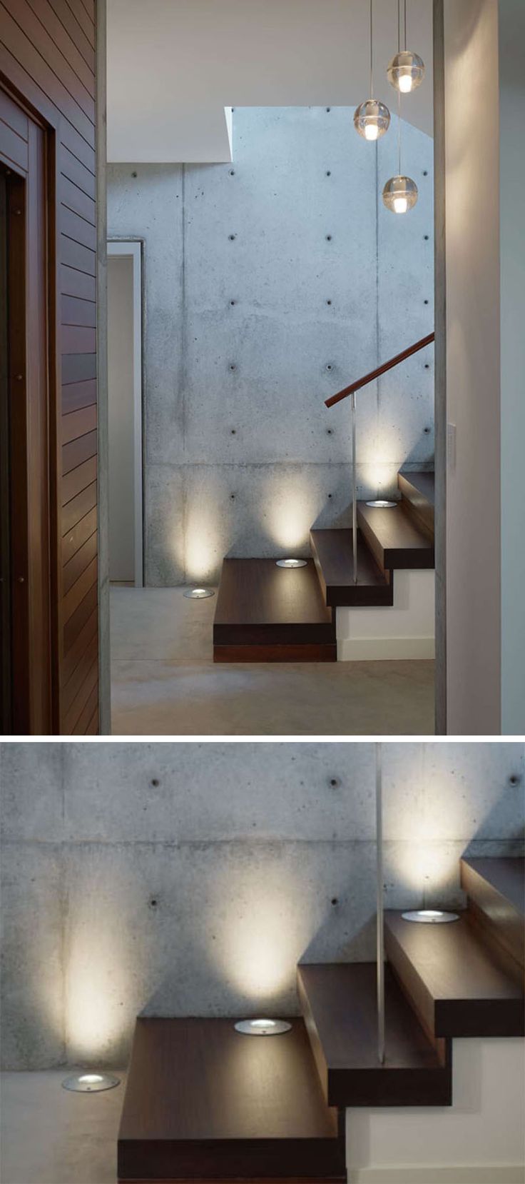 7 Interiors That Use Dramatic Uplighting To Brighten A Space // Embedded lights ...