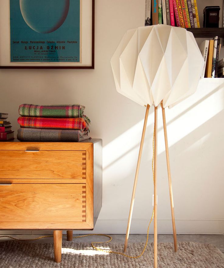 Here's the story behind this origami shade lamp that's designed to fit i...