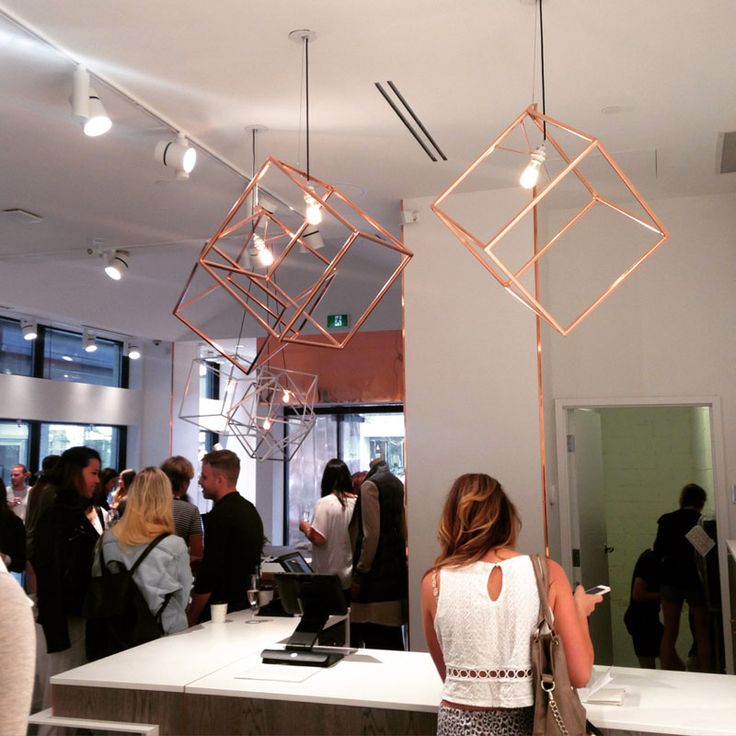 Modern in design, these copper pendant lights makes a bold statement in any spac...