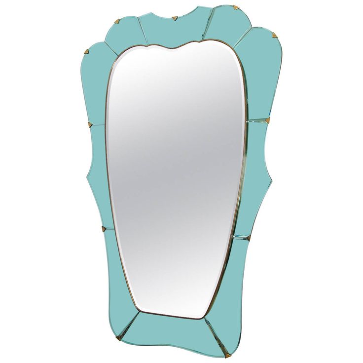 1950s Green Italian Mirror | See more antique and modern Wall Mirrors at www.1st...
