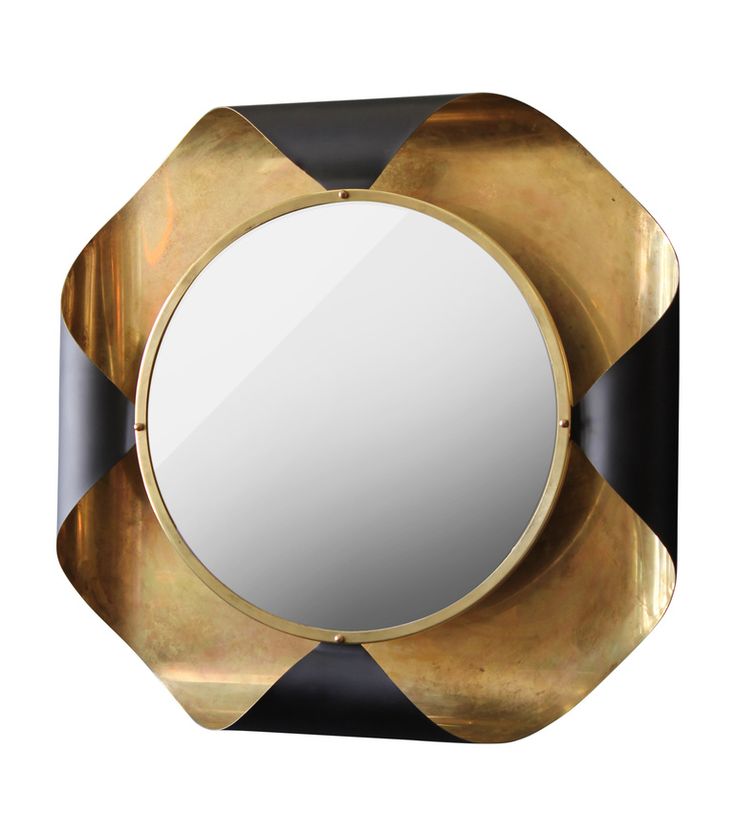 Danois Folded Brass Wall Mirror