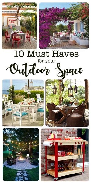 10 must have items that every outdoor space needs. Transform your porch or patio...