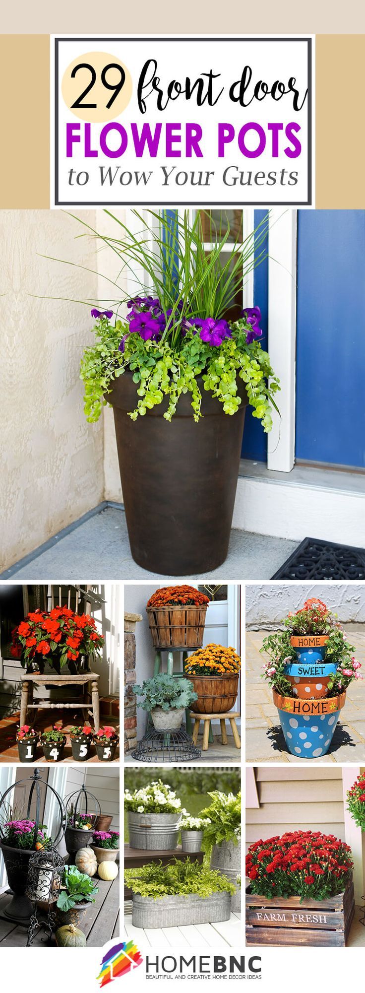 Front Door Flower Pot Ideas