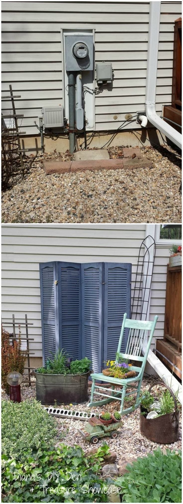 I was looking for a way to hide the ugly but necessary utility boxes and wires o...