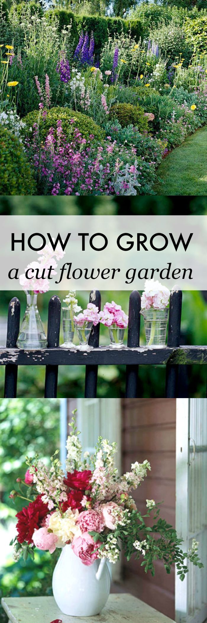 Learn how to grow your own cut flower garden! Make your own beautiful flower arr...