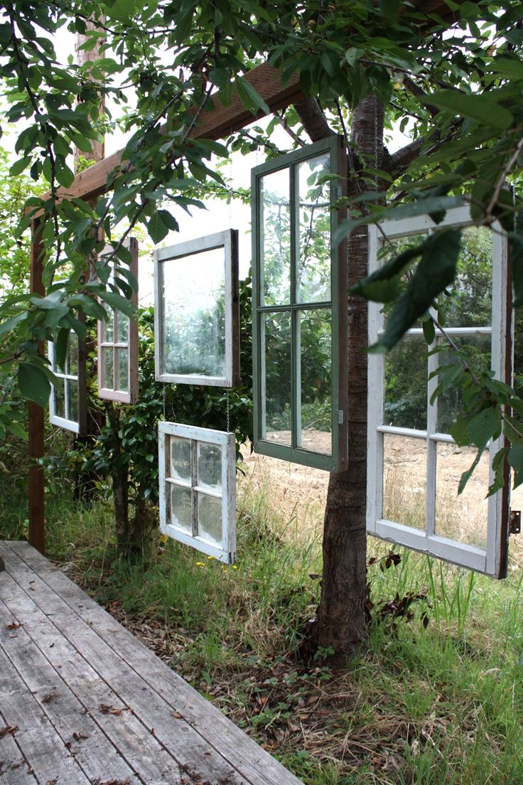 One more reason to replace your old wood windows? You can upcycle them and add a...