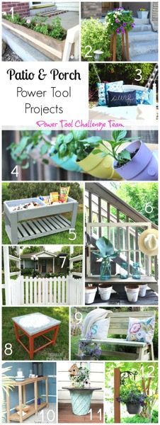 Patio and Porch Power Tool Projects. Lots of great ideas for things to build ove...