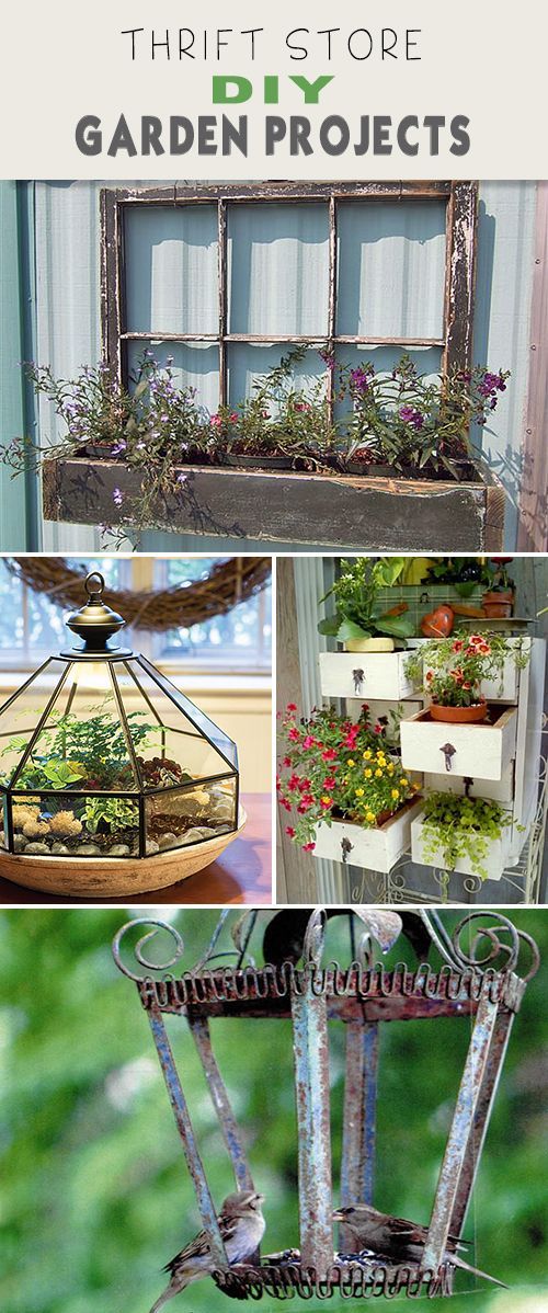 Thrift Store DIY Garden Projects