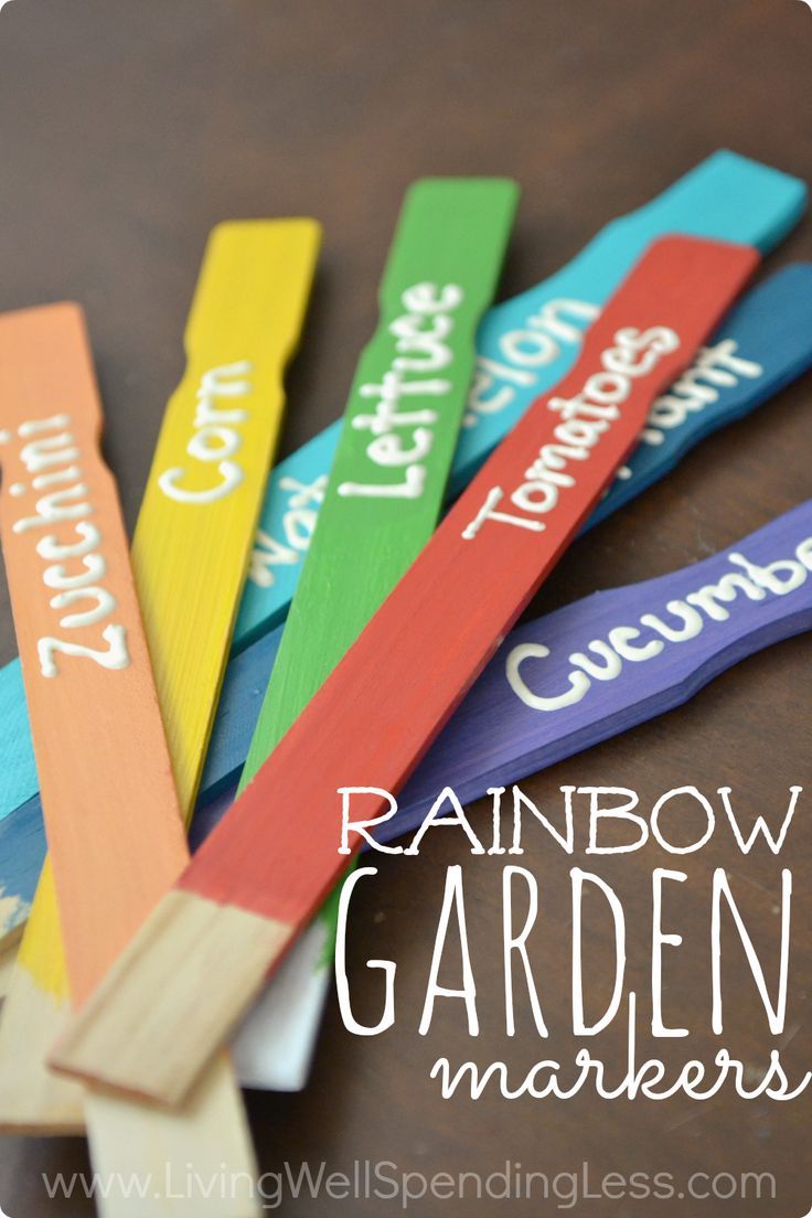 DIY Rainbow Garden Markers