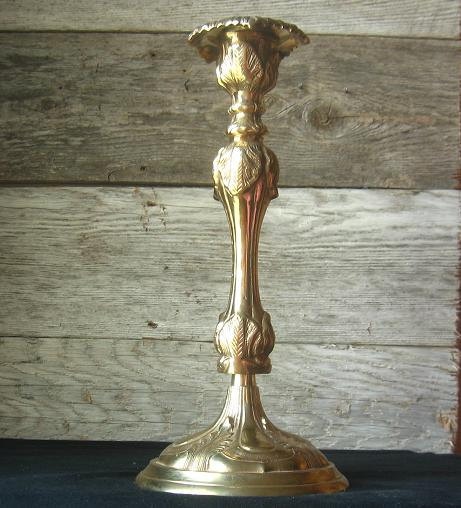 Antique Victorian Large Brass Candle Stick...