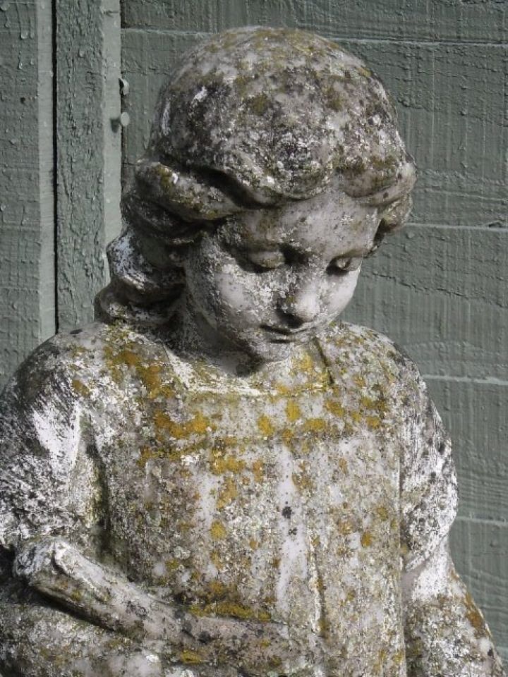 French inspired garden Girl statue