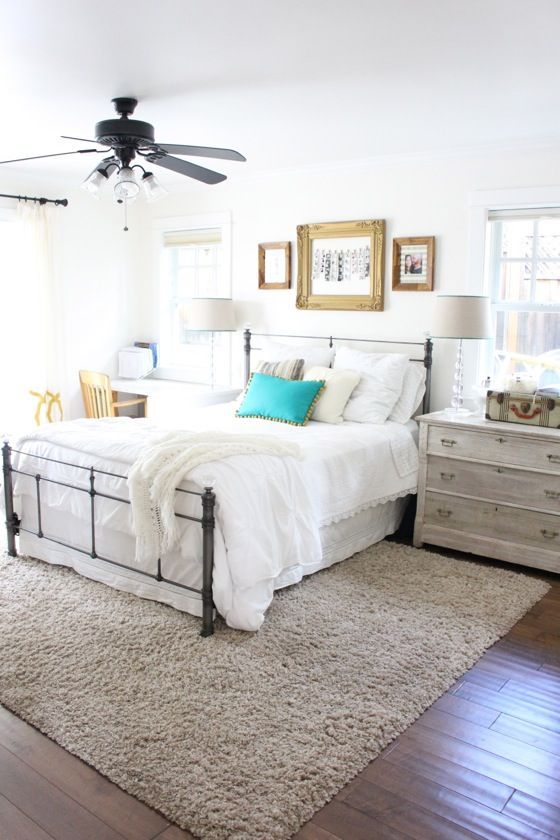 master bedroom refresh - the difference some white paint can make