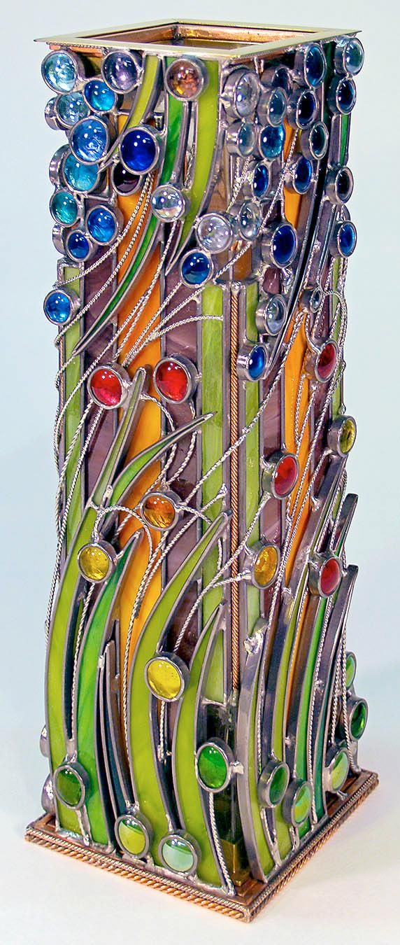 April Showers - Vase - Delphi Stained Glass. This would also be stunning rendere...