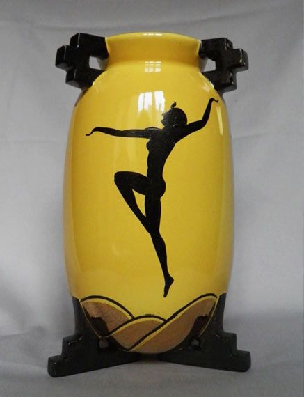 Art Deco Vase with Egyptian dancer – Fructuoso Coimbra – 1930′s...