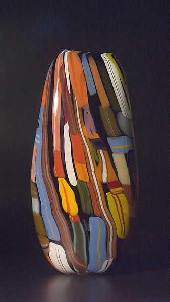 Black Valise by Bengt Hokanson and Trefny Dix -   (Art Glass Vessel)