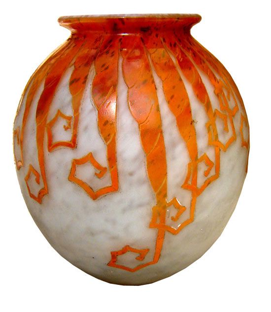 Charles Schneider French Art Deco Cameo Glass Vase
