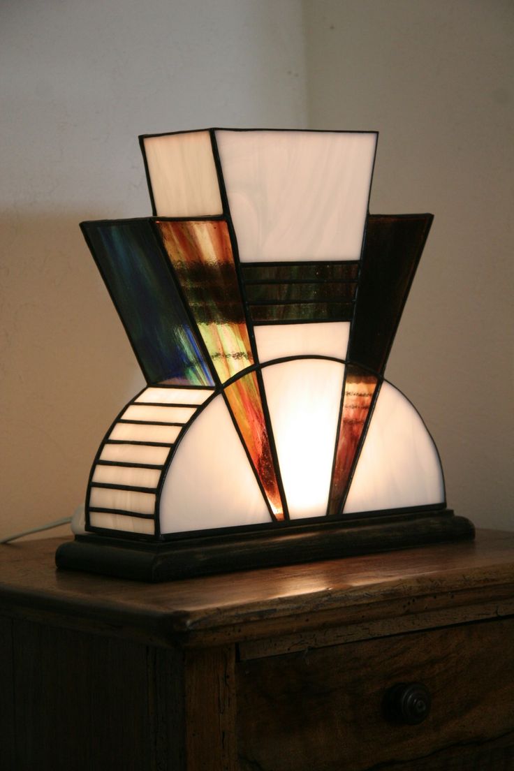 Lampe Art Déco Vitrail Tiffany