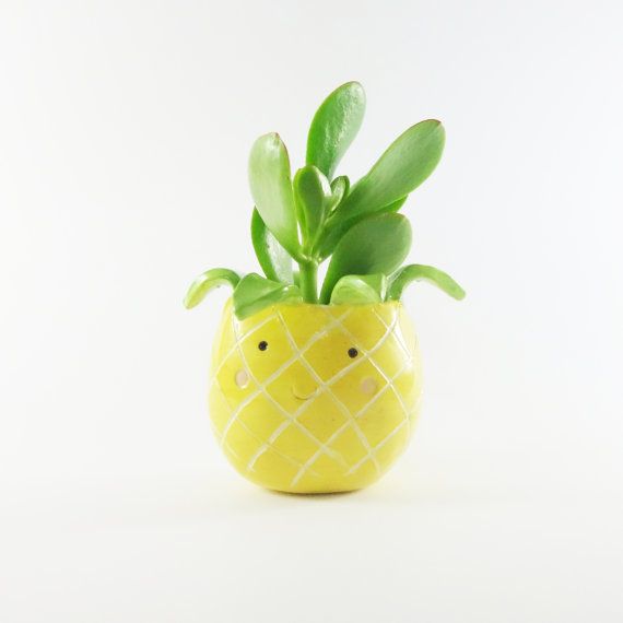 Pineapple Pot, Ceramic Planter, Fruit Shaped Plant Pot