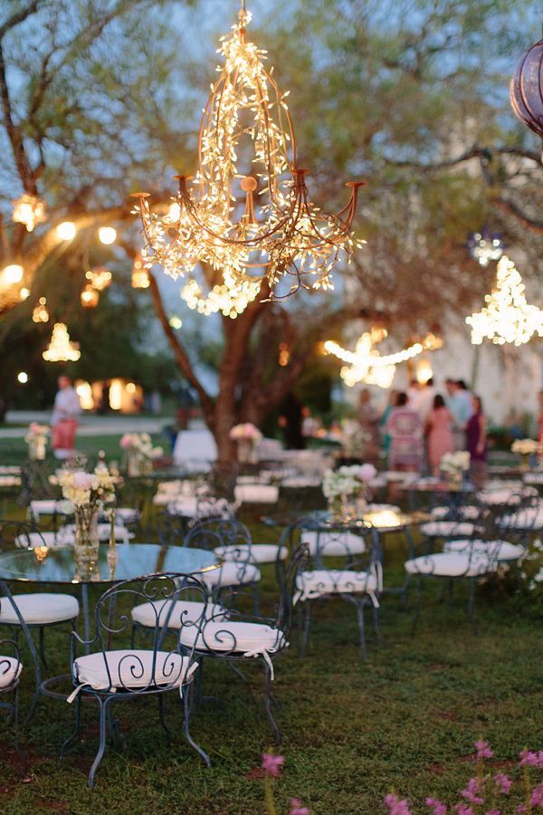 Such a pretty idea for lighting your wedding!