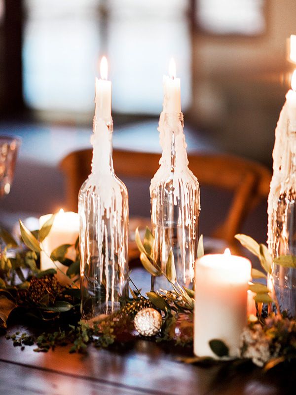 Candlelight Winter Wedding Ideas in Green and White | Hey Wedding Lady