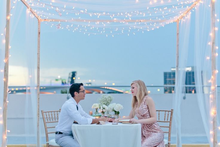 chic rooftop wedding inspiration