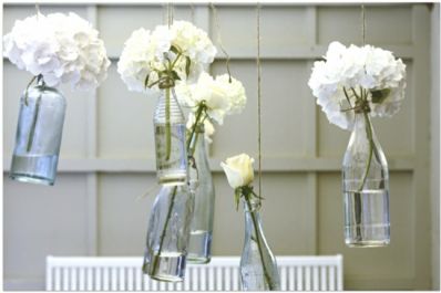diy party decorations: hanging vases
