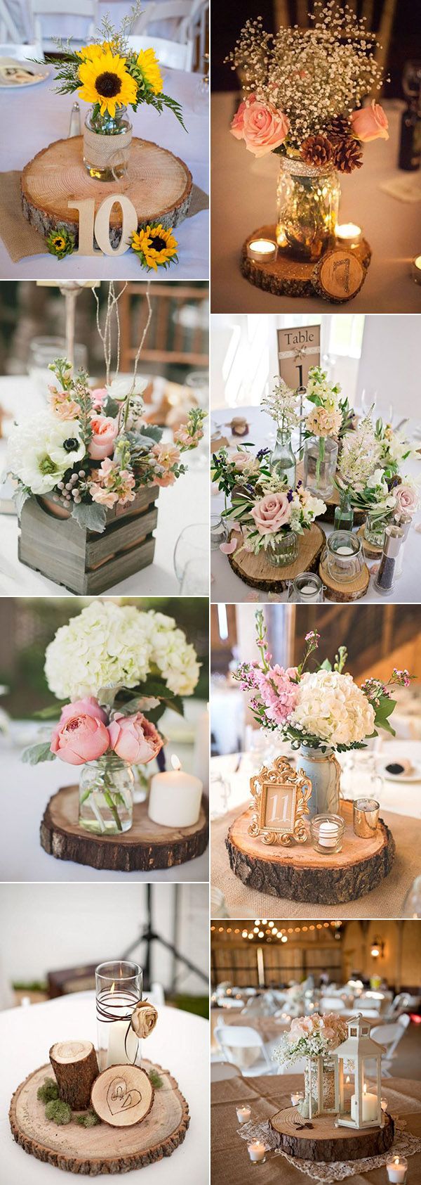 wood themed wedding centerpieces for rustic wedding ideas 2017 trends