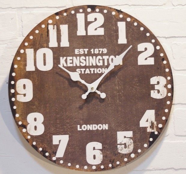 Round Wall Clock | Kensington Station Wall Clock...