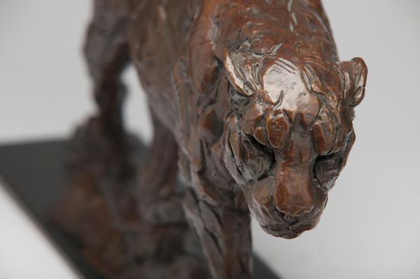 Bronze Cats Wild and Big Cats sculpture by artist David Mayer titled: 'Jagua...