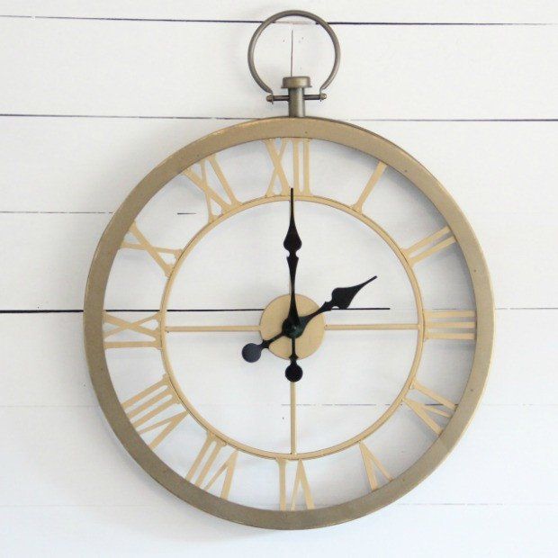 GIANT Open Back Roman Numeral Wall Clock