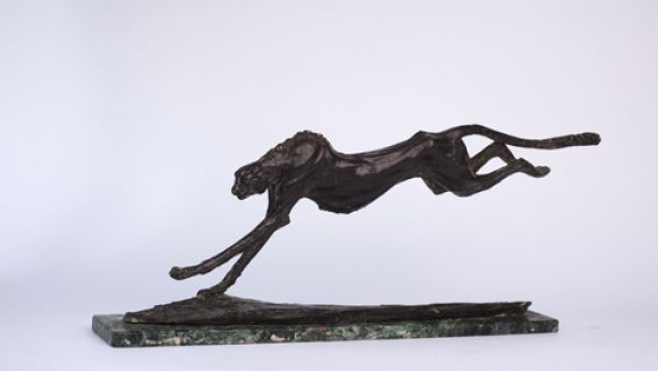 Bronze Cats sculpture by artist Lorne Mckean titled: 'Cheetah Running (and H...