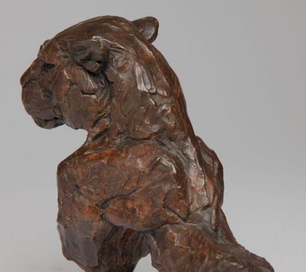 #Bronze #sculpture by #sculptor David Mayer titled: 'Leopard Bust (bronze Africa...