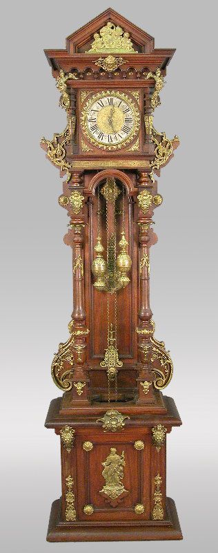 249: An ornate Austrian / German grandfather clock with : Lot 249
