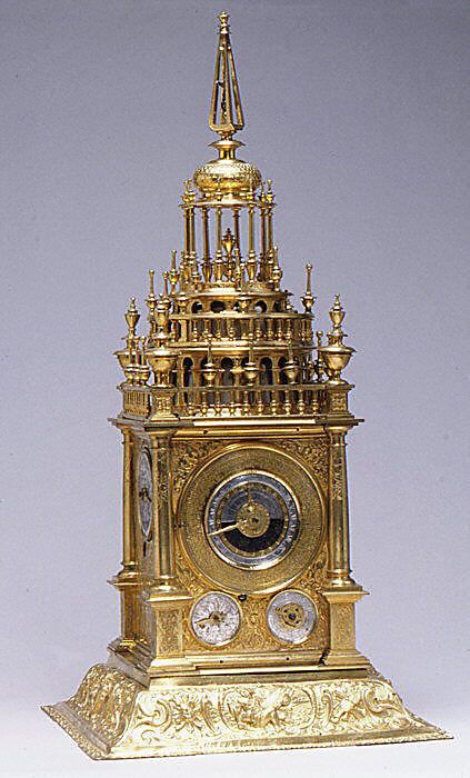 Astronomical table clock - Date: first quarter 17th century Culture: German, Aug...