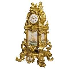 Impressive French Mantle Clock by LeCat of Paris...