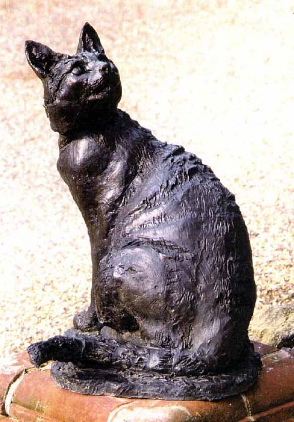 Bronze resin Cats sculpture by artist Lorne Mckean titled: 'Cat Benny (Big P...