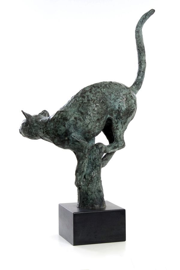 #Bronze #sculpture by #sculptor Gill Brown titled: 'Cleo (Bronze Balancing small...