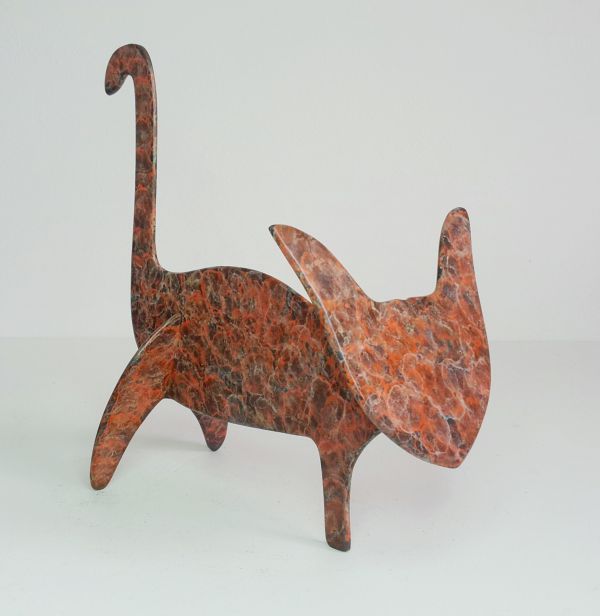 #Bronze #sculpture by #sculptor Jack Eagan titled: 'Cat (Standing Kitten…