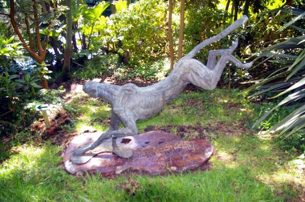 #Bronze #sculpture by #sculptor Jan Sweeney titled: 'Big Landing Cheetah…
