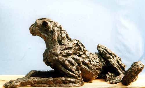 #Bronze #sculpture by #sculptor Jan Sweeney titled: 'Quiet Moments Day (Resting ...