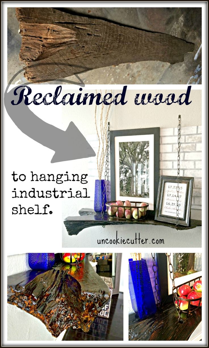 Rustic Industrial Hanging Shelf - UncookieCutter.com...