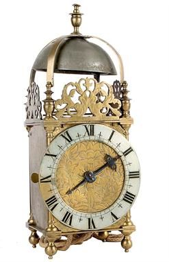 A fine Commonwealth period brass lantern clock....