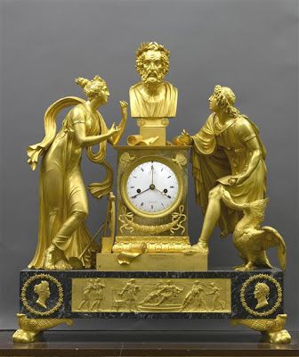 Arts décoratifs Premier Empire - André-Antoine Ravrio (1759-1814) : Pendule or...
