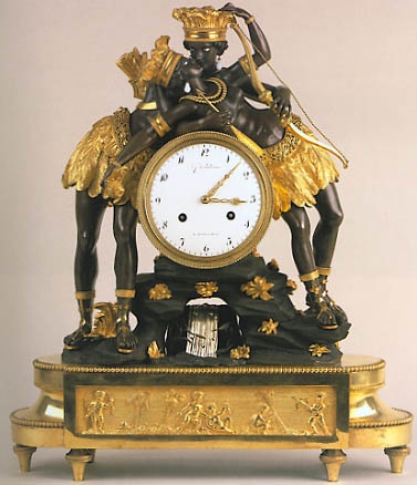 Blackamoor Mantei Clock