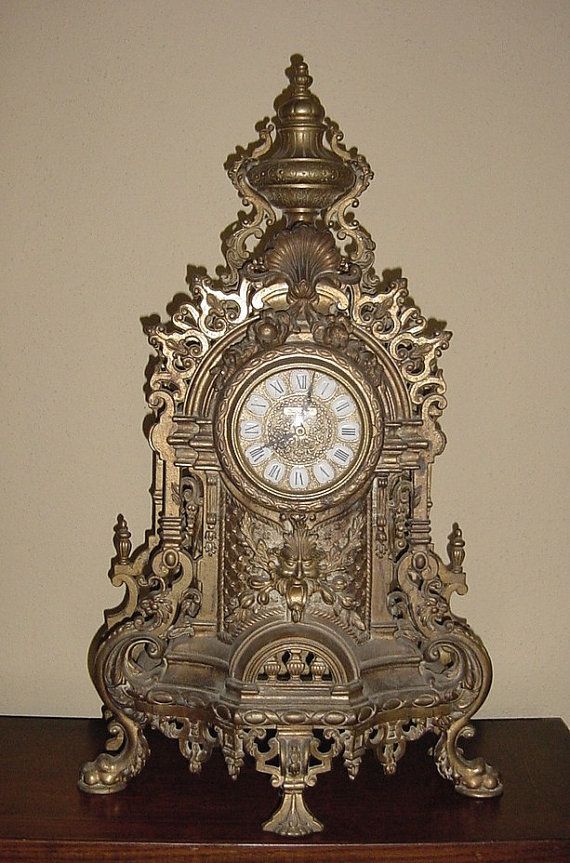 But a great treasure has been found! A very ornate Mantle Clock made of solid br...