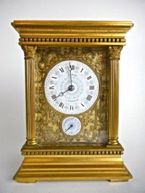 French Grande Sonnerie Carriage Clock, Angles...