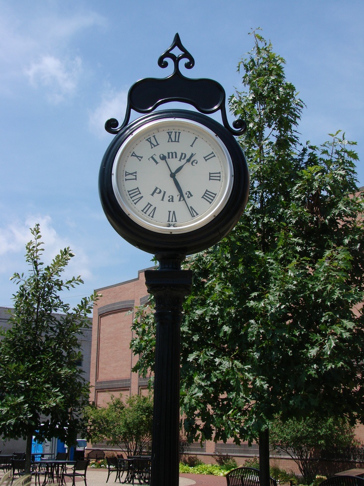 Iron clock, downtown Danville, Illinois