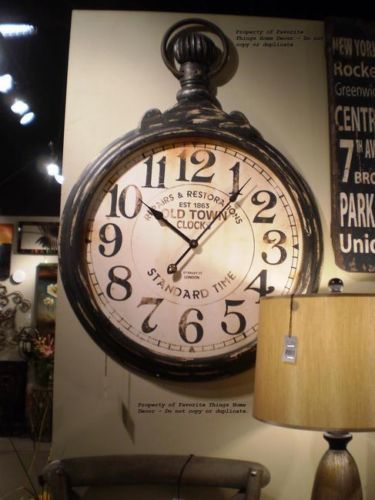 Large-Oversized-Pocket-Watch-Style-Vintage-Industrial-Wall-Clock
